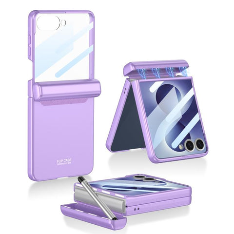 GKK Integrated Magnetic Full Coverage Phone Flip Case with Pen, For Galaxy Z Flip8 5G