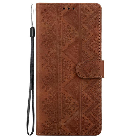 Ethnic Pattern Embossed Vegan Leather Phone Case, For iPhone 12 / 12 Pro, For iPhone 12 Pro Max, For iPhone 12 mini, For iPhone 11 Pro Max, For iPhone 11, For iPhone 11 Pro, For iPhone X / XS, For iPhone XR