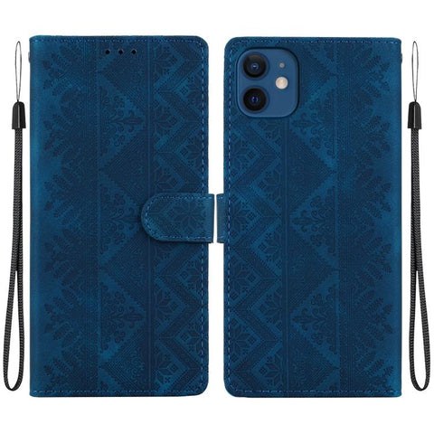 Ethnic Pattern Embossed Vegan Leather Phone Case, For iPhone 12 / 12 Pro, For iPhone 12 Pro Max, For iPhone 12 mini, For iPhone 11 Pro Max, For iPhone 11, For iPhone 11 Pro, For iPhone X / XS, For iPhone XR