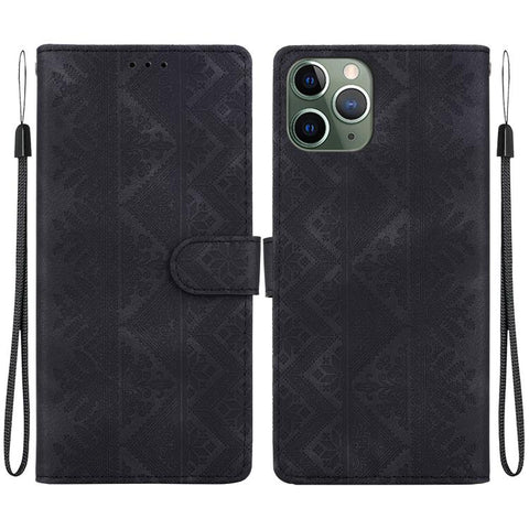 Ethnic Pattern Embossed Vegan Leather Phone Case, For iPhone 12 / 12 Pro, For iPhone 12 Pro Max, For iPhone 12 mini, For iPhone 11 Pro Max, For iPhone 11, For iPhone 11 Pro, For iPhone X / XS, For iPhone XR