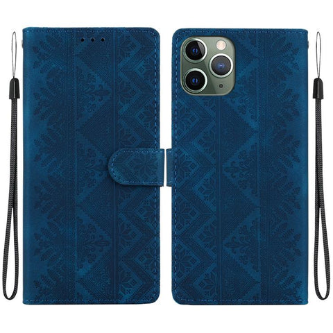 Ethnic Pattern Embossed Vegan Leather Phone Case, For iPhone 12 / 12 Pro, For iPhone 12 Pro Max, For iPhone 12 mini, For iPhone 11 Pro Max, For iPhone 11, For iPhone 11 Pro, For iPhone X / XS, For iPhone XR