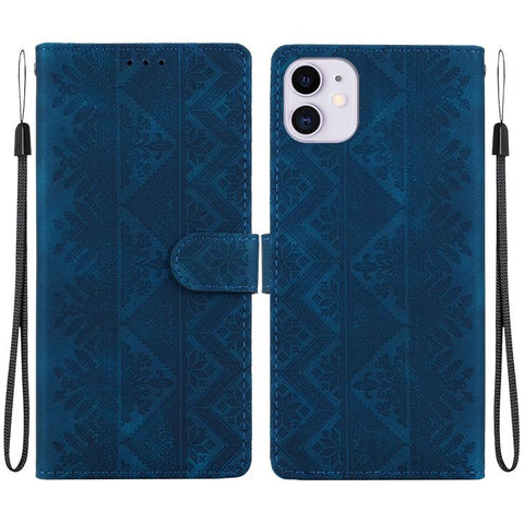 Ethnic Pattern Embossed Vegan Leather Phone Case, For iPhone 12 / 12 Pro, For iPhone 12 Pro Max, For iPhone 12 mini, For iPhone 11 Pro Max, For iPhone 11, For iPhone 11 Pro, For iPhone X / XS, For iPhone XR