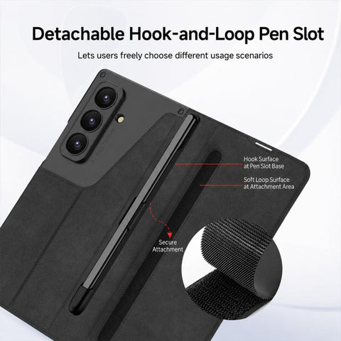 GKK Integrated Armor Flip Leather Case with Pen Slot, Stylus Not Included, For Galaxy Z Fold8 Ultra 5G
