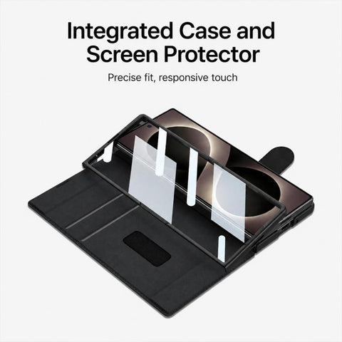 GKK Integrated Armor Flip Leather Case with Pen Slot, Stylus Not Included, For Galaxy Z Fold8 Ultra 5G