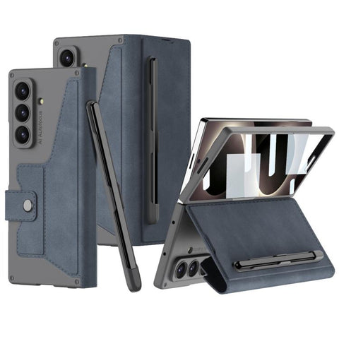 GKK Integrated Armor Flip Leather Case with Pen Slot, Stylus Not Included, For Galaxy Z Fold8 Ultra 5G