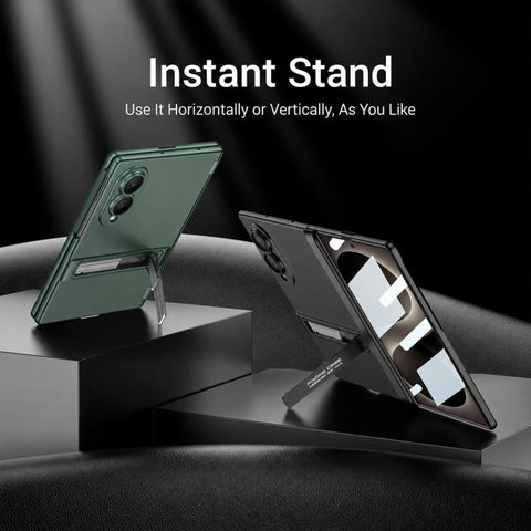 GKK Integrated Magnetic Triumph Ultra-thin Full Coverage Phone Case with Holder, For Galaxy Z Fold8 5G