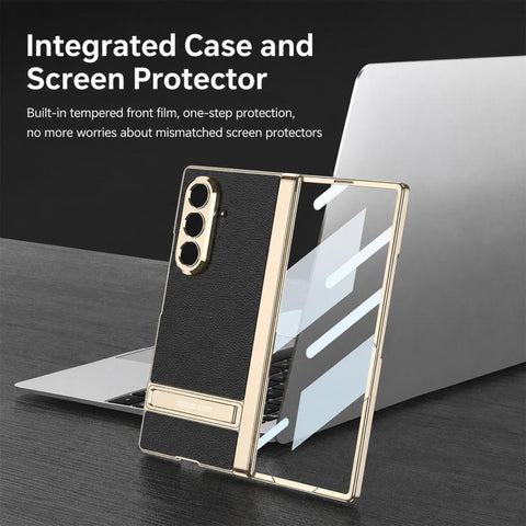 GKK Integrated Triumph Phantom Magnetic Leather Phone Case with Holder, For Galaxy Z Fold8 Ultra 5G