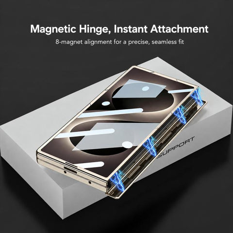 GKK Integrated Triumph Phantom Magnetic Leather Phone Case with Holder, For Galaxy Z Fold8 Ultra 5G