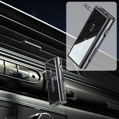 Yesido YAU41 2 in 1 Wireless Adapter 3.5mm Audio AUX Adapter BT 5.1 Transmitter Receiver For Car