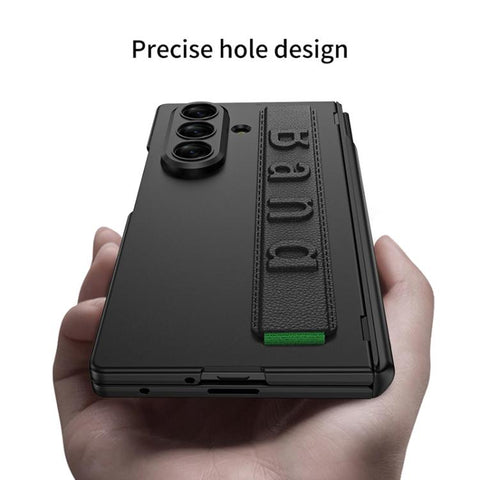 GKK Integrated Magnetic Folding Hinge Phone Case with Wrist Strap & Pen Holder, For Galaxy Z Fold8 Ultra 5G
