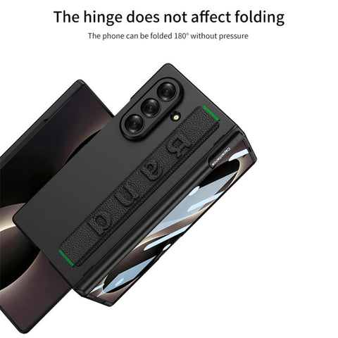 GKK Integrated Magnetic Folding Hinge Phone Case with Wrist Strap & Pen Holder, For Galaxy Z Fold8 Ultra 5G