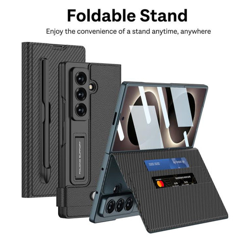 GKK Integrated Flip Wallet Leather Phone Case with Pen Slots, Not Included Pen, For Galaxy Z Fold8 Ultra 5G