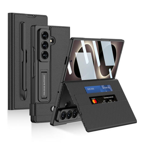 GKK Integrated Flip Wallet Leather Phone Case with Pen Slots, Not Included Pen, For Galaxy Z Fold8 Ultra 5G