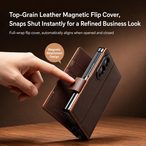 QIALINO Classic Gen2 Genuine Leather Phone Case, For Galaxy Z Fold8 5G, For Galaxy Z Fold8 Ultra 5G, For Galaxy Z Flip8 5G
