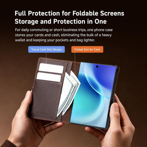 QIALINO Classic Gen2 Genuine Leather Phone Case, For Galaxy Z Fold8 5G, For Galaxy Z Fold8 Ultra 5G, For Galaxy Z Flip8 5G