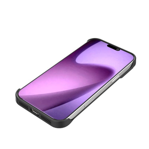 Frameless Half-Wrapped Carbon Fiber Texture PC Magnetic Phone Case, For iPhone 18 Pro, For iPhone 18 Pro Max, For iPhone 17 Pro Max, For iPhone 17 Pro, For iPhone 17, For iPhone 16 Pro Max, For iPhone 16 Pro, For iPhone 16 Plus