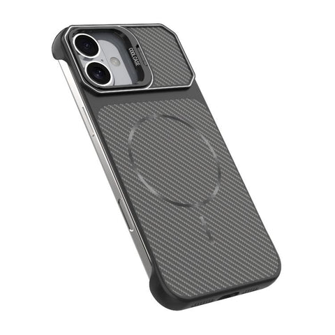 Frameless Half-Wrapped Carbon Fiber Texture PC Magnetic Phone Case, For iPhone 16, For iPhone 15 Pro Max, For iPhone 15, For iPhone 14, For iPhone 14 Pro, For iPhone 14 Pro Max, For iPhone 13 Pro Max, For iPhone 13 Pro
