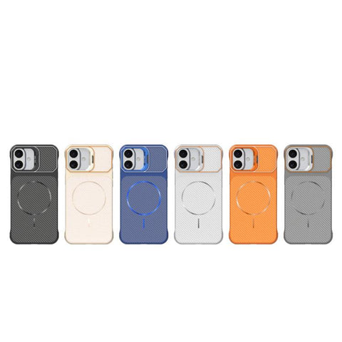 Frameless Half-Wrapped Carbon Fiber Texture PC Magnetic Phone Case, For iPhone 16, For iPhone 15 Pro Max, For iPhone 15, For iPhone 14, For iPhone 14 Pro, For iPhone 14 Pro Max, For iPhone 13 Pro Max, For iPhone 13 Pro