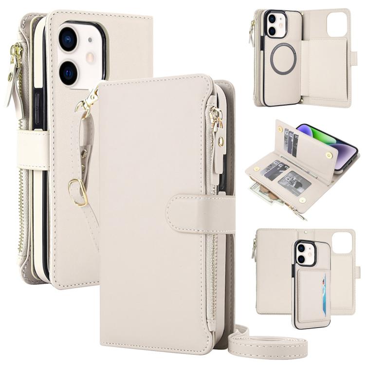KLT-033 Detachable 2 in 1 Zipper Wallet Magnetic Phone Case with Lanyard, For iPhone 12 mini, For iPhone 11 Pro Max, For iPhone 11, For iPhone 11 Pro, For iPhone X / XS, For iPhone XR