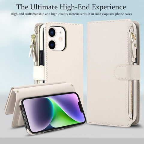 KLT-033 Detachable 2 in 1 Zipper Wallet Magnetic Phone Case with Lanyard, For iPhone 12 mini, For iPhone 11 Pro Max, For iPhone 11, For iPhone 11 Pro, For iPhone X / XS, For iPhone XR