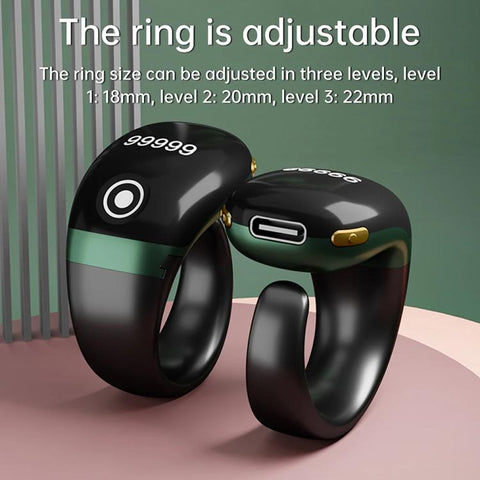 S7 Pro Adjustable Size Touch Smart Bluetooth Prayer Ring Counter, S7 Pro (Black), S7 Pro (Green), S7 Pro (Rose Gold)