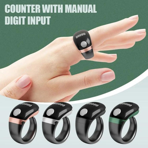S7 Adjustable Size Button Smart Bluetooth Prayer Ring Counter, S7 (Black), S7 (Green), S7 (Rose Gold), S7 (Grey)