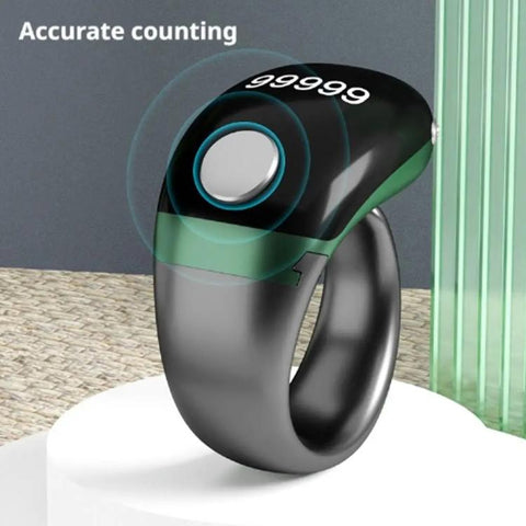 S7 Adjustable Size Button Smart Bluetooth Prayer Ring Counter, S7 (Black), S7 (Green), S7 (Rose Gold), S7 (Grey)
