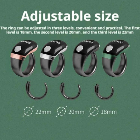S7 Adjustable Size Button Smart Bluetooth Prayer Ring Counter, S7 (Black), S7 (Green), S7 (Rose Gold), S7 (Grey)
