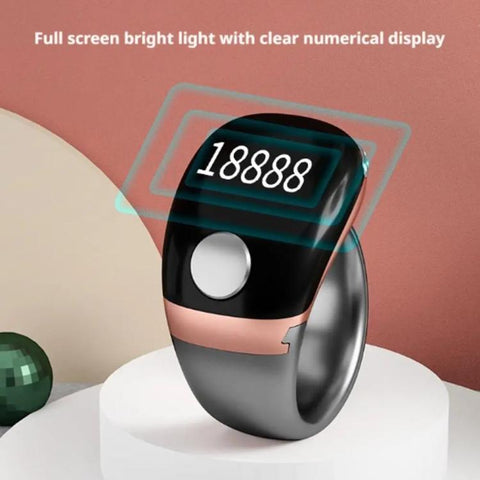S7 Adjustable Size Button Smart Bluetooth Prayer Ring Counter, S7 (Black), S7 (Green), S7 (Rose Gold), S7 (Grey)