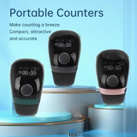 S7 Adjustable Size Button Smart Bluetooth Prayer Ring Counter, S7 (Black), S7 (Green), S7 (Rose Gold), S7 (Grey)