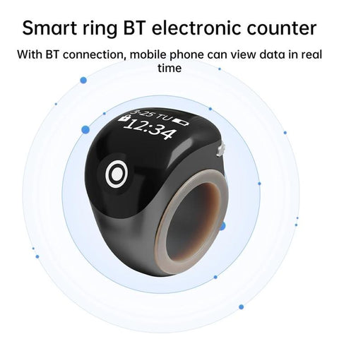 S8 Pro Adjustable Size Touch Smart Bluetooth Prayer Ring Counter, S8 Pro (Black), S8 Pro (Green), S8 Pro (Rose Gold)