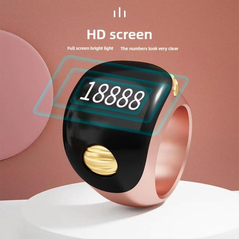 S8 Adjustable Size Rolling Smart Bluetooth Prayer Ring Counter, S8 (Green), S8 (Black), S8 (Rose Gold)