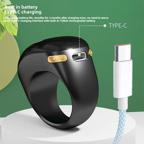 S8 Adjustable Size Rolling Smart Bluetooth Prayer Ring Counter, S8 (Green), S8 (Black), S8 (Rose Gold)