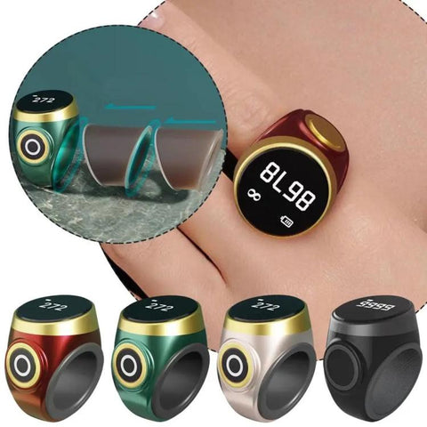 S9 Pro Adjustable Size Touch Smart Bluetooth Prayer Ring Counter, S9 Pro (Wine Red), S9 Pro (Rose Gold), S9 Pro (Emerald), S9 Pro  (Black)