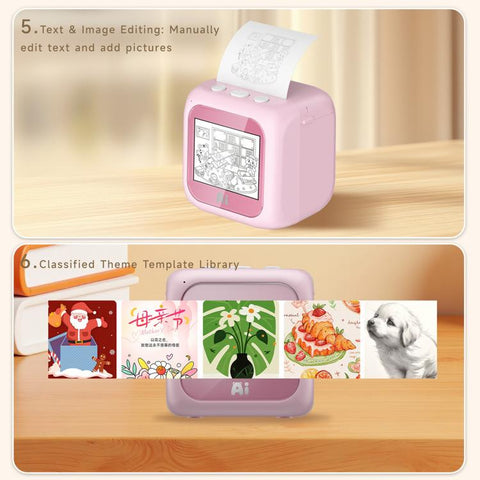 B6 AI Intelligent Kids Printer with 2.8-inch Screen