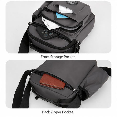 WEIXIER WD2603 Men Crossbody Bag Oxford Cloth Waterproof Single Shoulder Bag