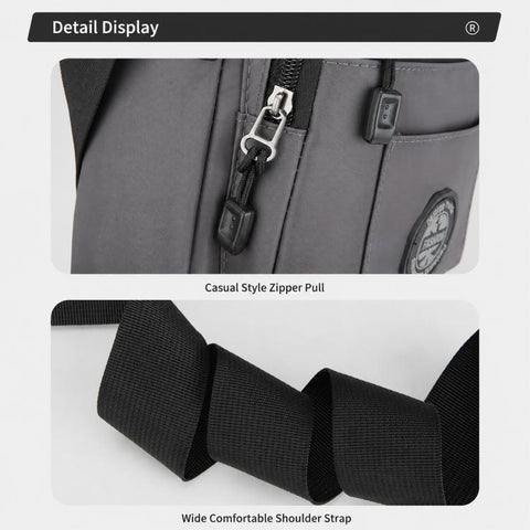 WEIXIER WD2603 Men Crossbody Bag Oxford Cloth Waterproof Single Shoulder Bag