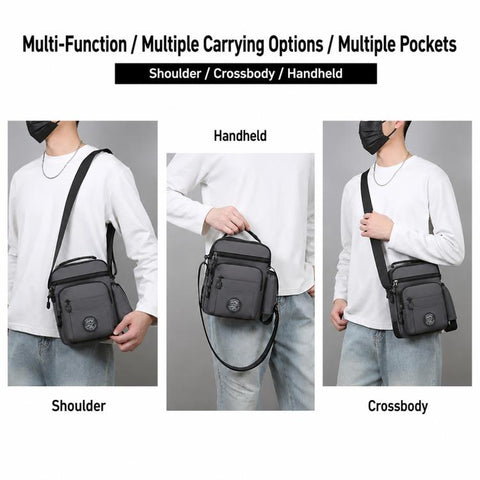 WEIXIER WD2603 Men Crossbody Bag Oxford Cloth Waterproof Single Shoulder Bag