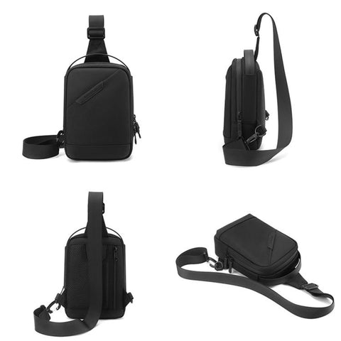 WEIXIER WD8373 Men Crossbody Bag Multifunctional Anti-Theft Oxford Cloth Waterproof Shoulder Bag