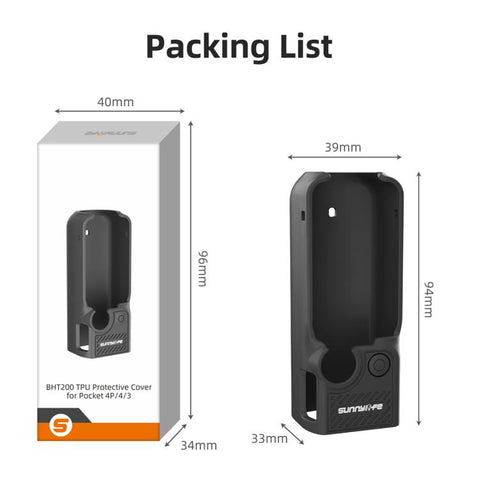 Sunnylife TPU Soft Protective Cover Action Camera Cover, For DJI Osmo Pocket 4P / 4 / 3