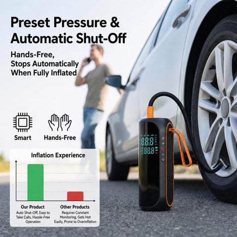 SUITU ST-5553B Car Dual-screen Wireless Tire Inflatable Pump Electric Air Tire Inflator, ST-5553B