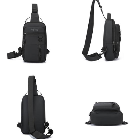 WEIXIER WDE-6 Men Crossbody Chest Bag Multifunctional Large Capacity Waterproof Shoulder Bag