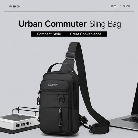 WEIXIER WDE-6 Men Crossbody Chest Bag Multifunctional Large Capacity Waterproof Shoulder Bag