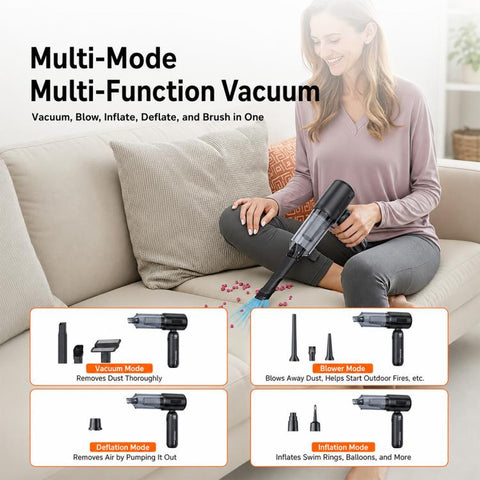SUITU ST-6104B Plus Brushless Motor Handheld Blow Suction Combo Car Vacuum Cleaner, ST-6104B Plus (Black), ST-6104B Plus (Green), ST-6104B Plus (Blue), ST-6104B Plus (Silver Grey)