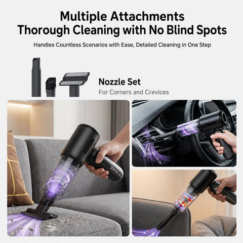 SUITU ST-6104B Plus Brushless Motor Handheld Blow Suction Combo Car Vacuum Cleaner, ST-6104B Plus (Black), ST-6104B Plus (Green), ST-6104B Plus (Blue), ST-6104B Plus (Silver Grey)