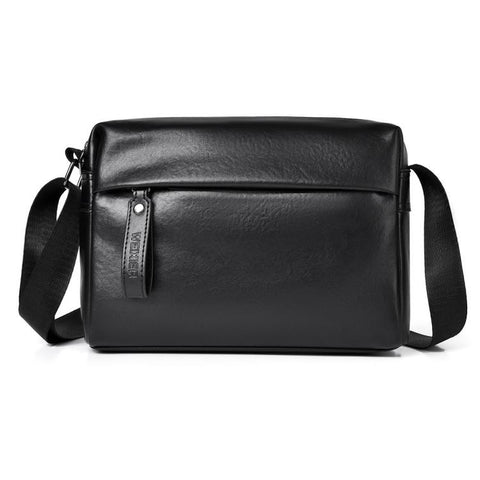 WEIXIER D1227 Simple PU Leather Waterproof Large Capacity Shoulder Crossbody Bag