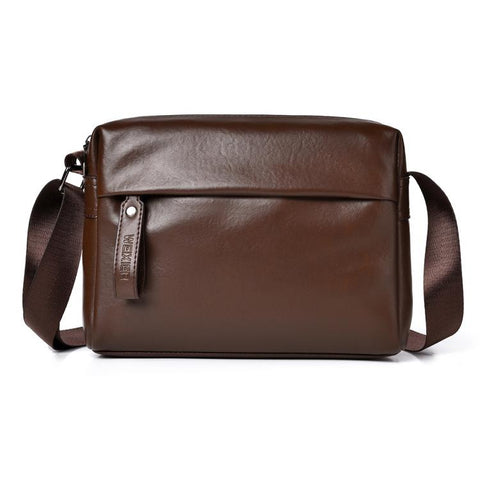 WEIXIER D1227 Simple PU Leather Waterproof Large Capacity Shoulder Crossbody Bag