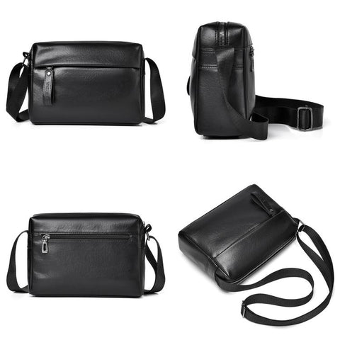 WEIXIER D1227 Simple PU Leather Waterproof Large Capacity Shoulder Crossbody Bag