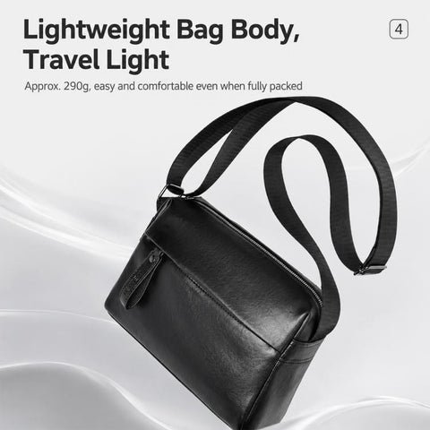 WEIXIER D1227 Simple PU Leather Waterproof Large Capacity Shoulder Crossbody Bag