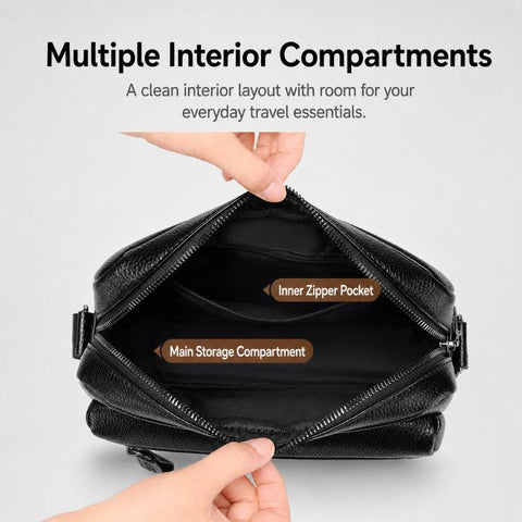 WEIXIER D1228 Retro Lychee Texture Waterproof Large Capacity Shoulder Crossbody Bag